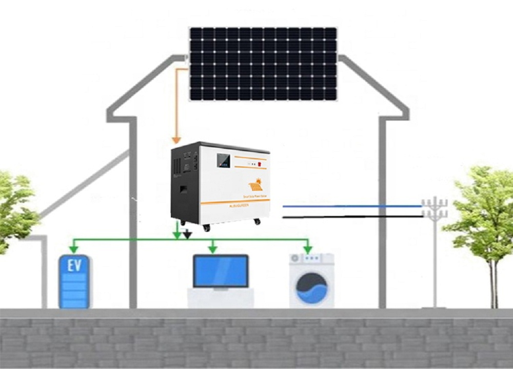 Sistema de energía solar todo en uno para el hogar de 5KWH